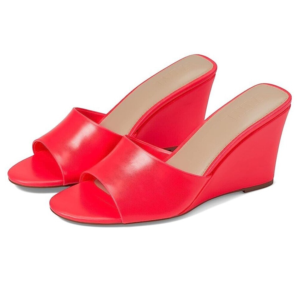 Faryl by Farylrobin Skye Sandals Women's US 12 Neon Pink Wedge Heel GAL986